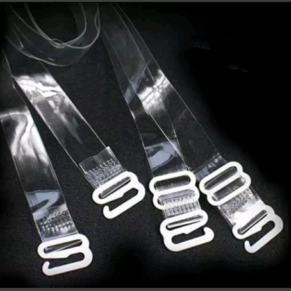 5/$25 New! One Pair of Clear Transparent Adjustable Bra Straps -No brand